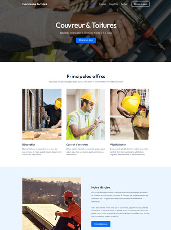 Exemple de site : Entreprise du bâtiment (Couvreur / Toiture)