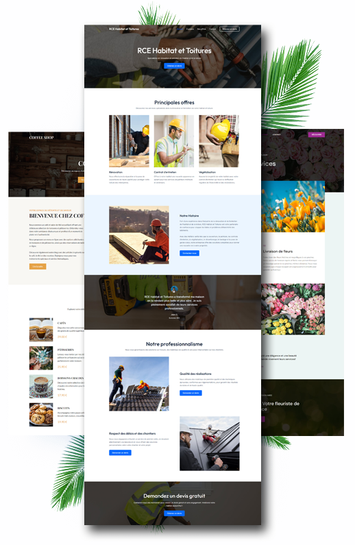Exemples de sites livrés par 48H WEBMAKER